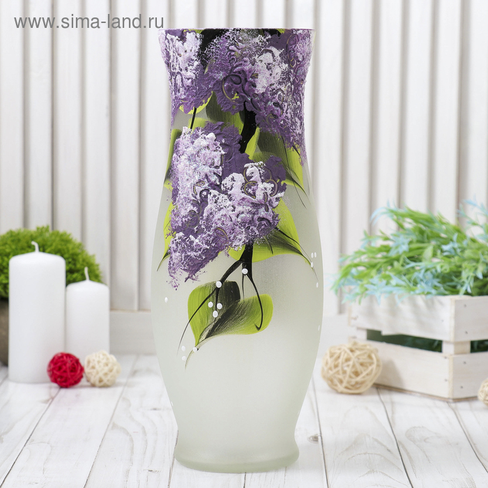 Ваза "Ветка сирени" d-10х12х30 см - Фото 1