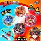 Волчки «Сражение», набор 4 шт., с устройством запуска и ареной - Фото 1