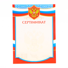 Сертификат "Универсальный" красная рамка, бумага, А4 - фото 321473457