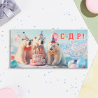 Конверт для денег "С ДР! Ты супер!" 16,5 х 8 см (комплект 10 шт) - фото 23926179