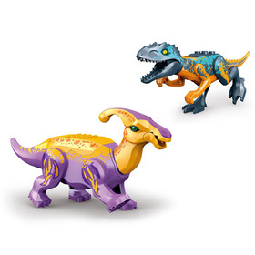 Конструктор «Диномир», тиранозавр и паразауролоф, 14 деталей, в пакете
