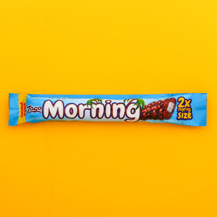 Батончик "Morning", покрытый молочным шоколадом с воздушными злаками, с кокосом, 50 г - Фото 1