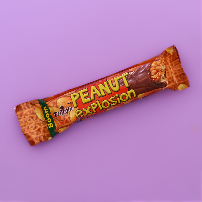 Батончик шоколадный «PEANUT EXPLOSION», арахис, карамель, нуга, 52 г
