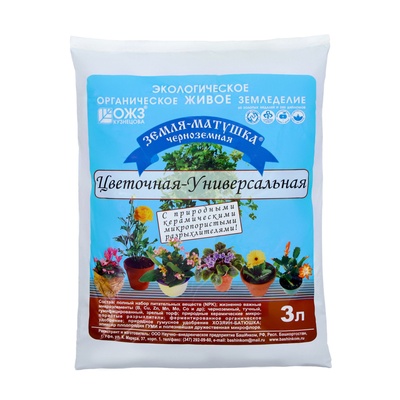 Почвогрунт «Земля-Матушка» Цветочный, 3 л