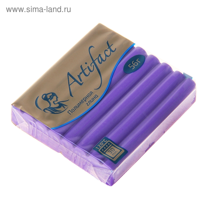 Пластика - полимерная глина 56г флуоресцентный Фиолетовый - Фото 1