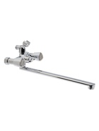 Смеситель для ванны ZEIN Z3726, двухвентильный, излив 30 см, лейка 3 режима, хром - Фото 12