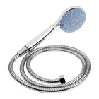 Смеситель для ванны ZEIN Z3727, двухвентильный, излив 10 см, лейка 3 режима, хром - Фото 8