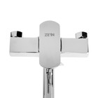 Смеситель для ванны ZEIN Z3849, однорычажный, излив 30 см, душевой набор, лейка 5 реж, хром - Фото 3