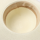 Шляпа женская MINAKU, цвет белый, коричневый, размер 58 - фото 23942089