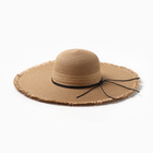 Шляпа женская MINAKU,цв.светло-коричневый , р-р 58 - фото 321417683