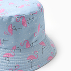 Панама детская «Фламинго» MINAKU, голубая, размер 50 - фото 23910772