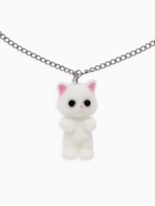 Кулон детский Выбражулька «Котёнок», белый в серебре - Фото 1