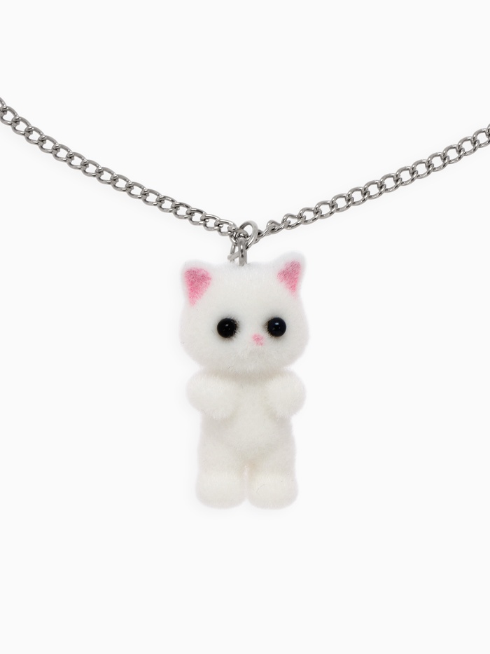 Кулон детский «Выбражулька. Котёнок», белый в серебре