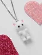 Кулон детский Выбражулька «Котёнок», белый в серебре - Фото 7