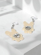 Серьги детские Выбражулька «Зайчик с сердечком», бело-бежевые - Фото 4