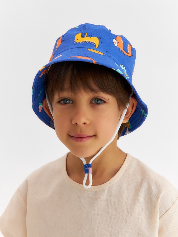 Панама для мальчика KAFTAN «Динозавр», синяя, размер 52 (3-5 лет)