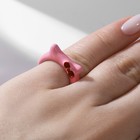 Кольцо «Монстрик» уши с бантиком, цвет розовый в серебре, безразмерное - фото 9637884