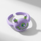 Кольцо «Монстрик» круглый, цвет зелёно-фиолетовый, безразмерное - фото 9637890