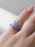 Кольцо «Монстрик» круглый, цвет зелёно-фиолетовый, безразмерное - Фото 2