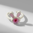 Кольцо «Монстрик» заяц, цвет белый, безразмерное - Фото 2
