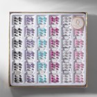 Пусеты в коробке 108 пар «Жемчужинки», 4, 5, 6 мм, цветные в серебре - фото 9637920