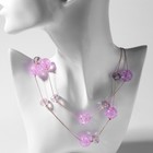 Бусы «Карамель» два ряда, бусина №16, цвет розово-фиолетовый в золоте, 54 см - Фото 5