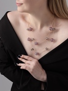 Бусы «Карамель» два ряда, бусина №16, цвет серый в золоте, 54 см - Фото 3