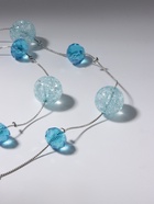 Бусы «Карамель» два ряда, бусина №16, цвет голубой в серебре, 54 см - Фото 3