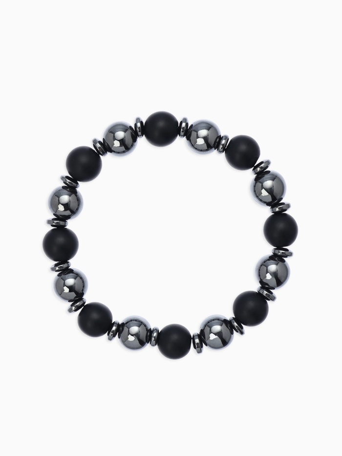 Браслет из бусин «Шунгит и Гематит», чёрный - Фото 1