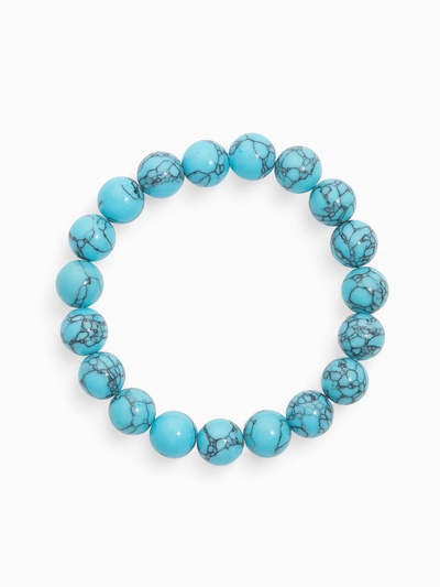 Браслет из бусин «Бирюза», d=5.5 см, шар №10, голубой