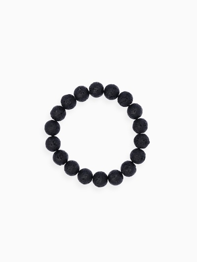 Браслет из бусин «Лава», d=5.5 см, шар №10, чёрный