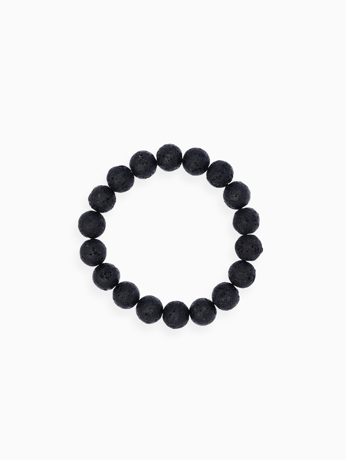 Браслет из бусин «Лава», d=5.5 см, шар №10, чёрный - Фото 1