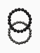 Набор браслетов 2 шт. шар №8 «Гематит» и шар №10 «Агат» - Фото 1