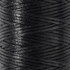 Нитки вощёные, плоские, 210D/16, 1 мм, 50 ± 2 м, цвет чёрный - Фото 2