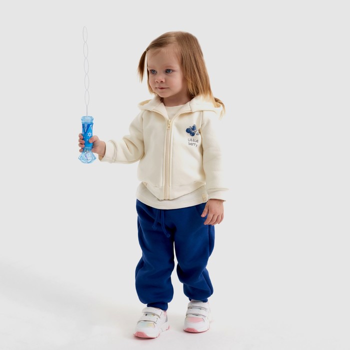 Костюм детский (толстовка, брюки) «Крошка Я» Blueberry, рост 92-98 см, синий, молочный - Фото 1
