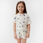 Пижама детская (футболка и шорты) KAFTAN Little berry р.34 (122-128) - фото 12223757