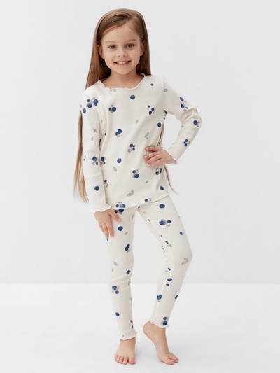 Пижама для девочки (лонгслив, легинсы) KAFTAN: Little berry, размер 32 (110-116 см)