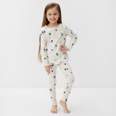 Пижама для девочки (лонгслив, легинсы) KAFTAN: Little berry, размер 32 (110-116 см)