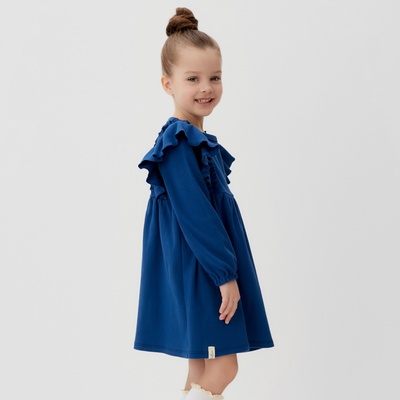 Платье для девочки KAFTAN: Blueberry, синее, рост 98-104 см