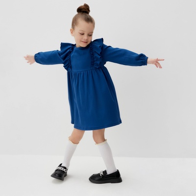 Платье для девочки KAFTAN: Blueberry, синее, рост 98-104 см