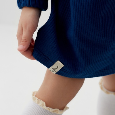 Платье для девочки KAFTAN: Blueberry, синее, рост 98-104 см