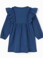 Платье для девочки синее KAFTAN: Blueberry, рост 122-128 см - Фото 11