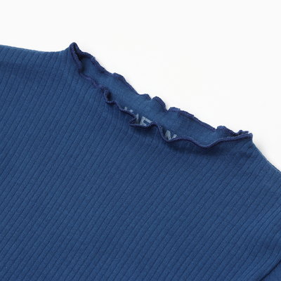 Водолазка для девочки с длинным рукавом KAFTAN: Blueberry, синяя, размер 32 (110-116 см)
