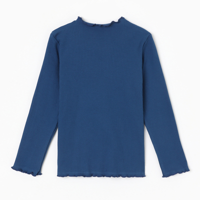 Водолазка для девочки с длинным рукавом KAFTAN: Blueberry, синяя, размер 32 (110-116 см)