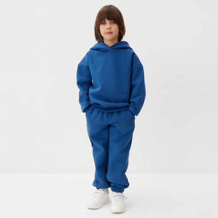 Костюм детский (толстовка, брюки) KAFTAN Basic line р.30 (98-104), синий - Фото 1