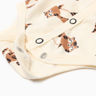 Боди на кнопках Крошка Я «Тигруля», рост 62-68 см, бежевое - фото 23967980