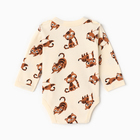 Боди на кнопках Крошка Я «Тигруля», рост 62-68 см, бежевое - фото 23967981