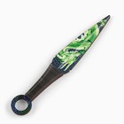 Сувенир деревянный нож кунай «Зеленый дракон», 26 см. - фото 4442584