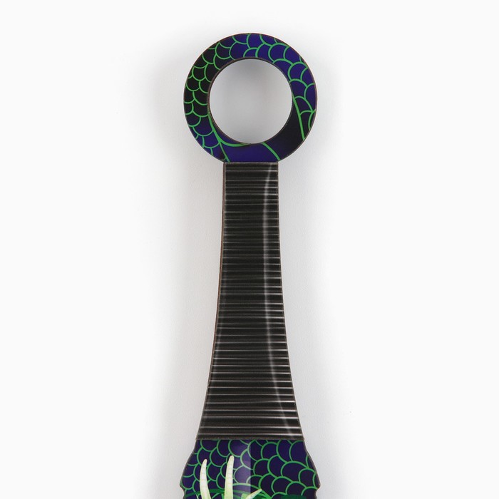 Сувенир деревянный нож кунай «Зеленый дракон», 26 см - фото 1908129722