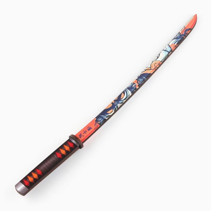 Сувенирное деревянное оружие «Самурай оранжевый», 65см - фото 1928587089